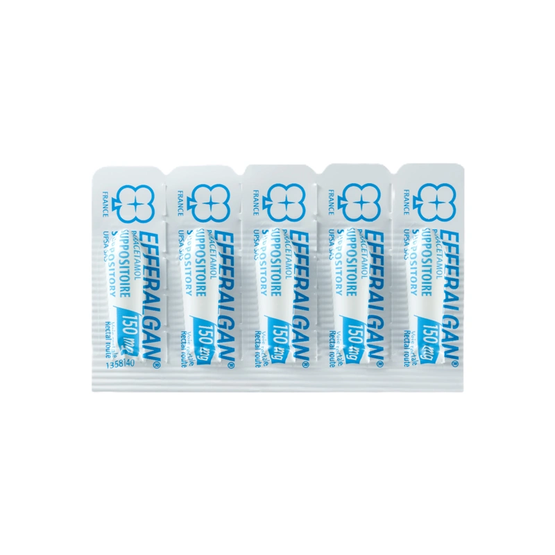Viên đặt trực tràng Efferalgan 150mg giúp giảm đau, hạ sốt (2 vỉ x 5 viên) - 3